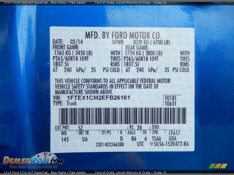2014 Ford F150 XLT SuperCab Blue Flame / Pale Adobe Photo #12