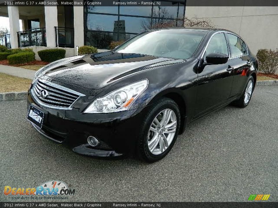 2012 Infiniti G 37 x AWD Sedan Malbec Black / Graphite Photo #3