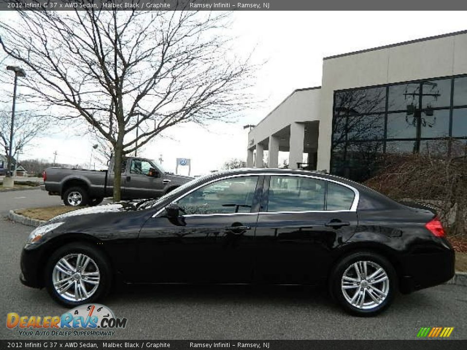 2012 Infiniti G 37 x AWD Sedan Malbec Black / Graphite Photo #4