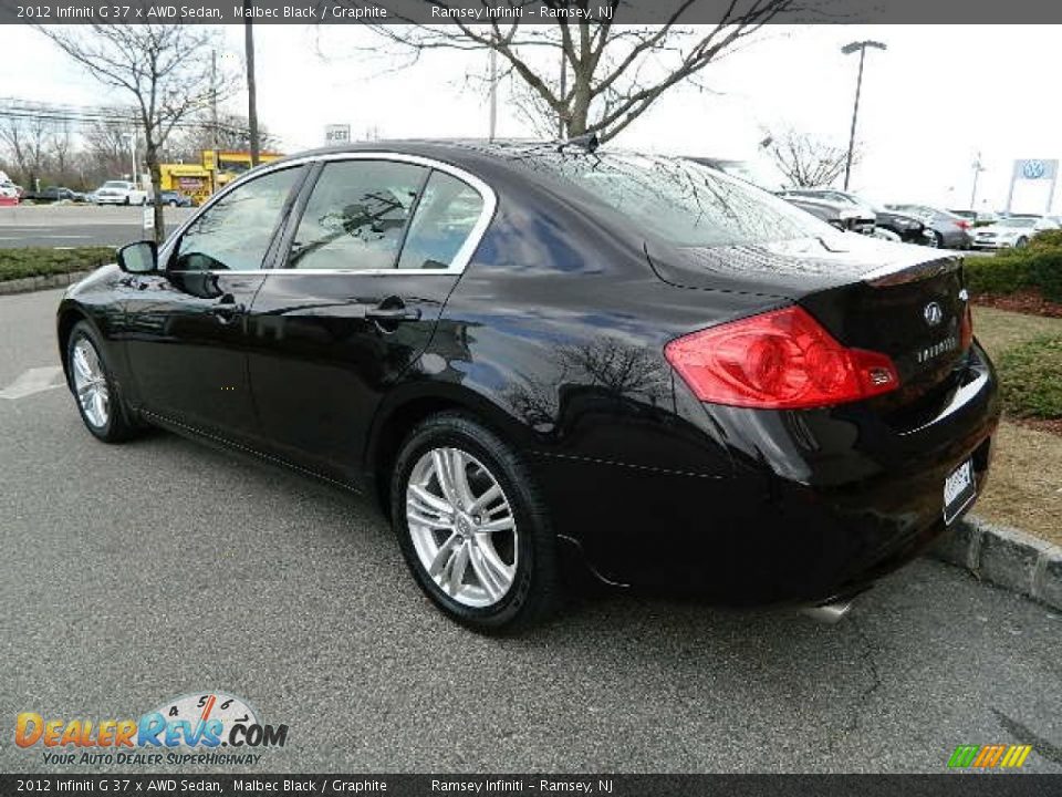 2012 Infiniti G 37 x AWD Sedan Malbec Black / Graphite Photo #5
