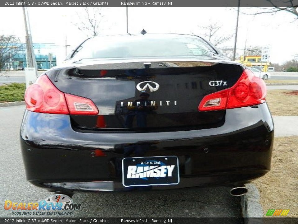 2012 Infiniti G 37 x AWD Sedan Malbec Black / Graphite Photo #6