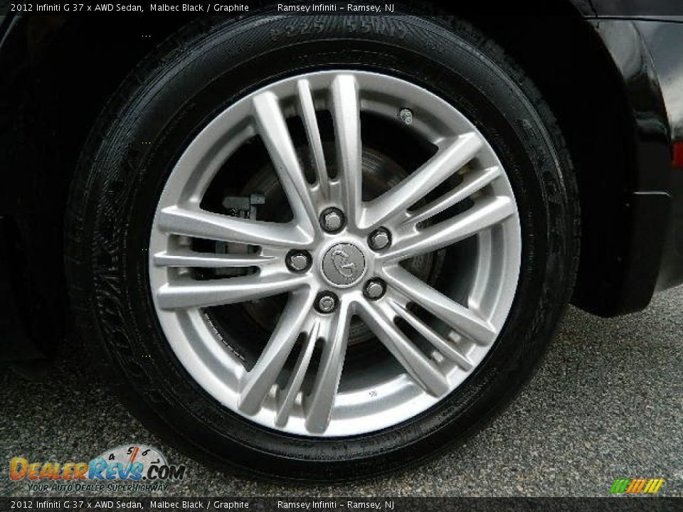 2012 Infiniti G 37 x AWD Sedan Malbec Black / Graphite Photo #7