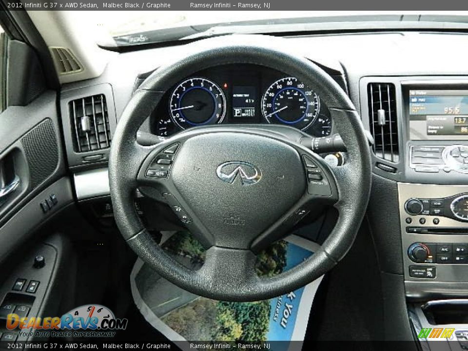 2012 Infiniti G 37 x AWD Sedan Malbec Black / Graphite Photo #13