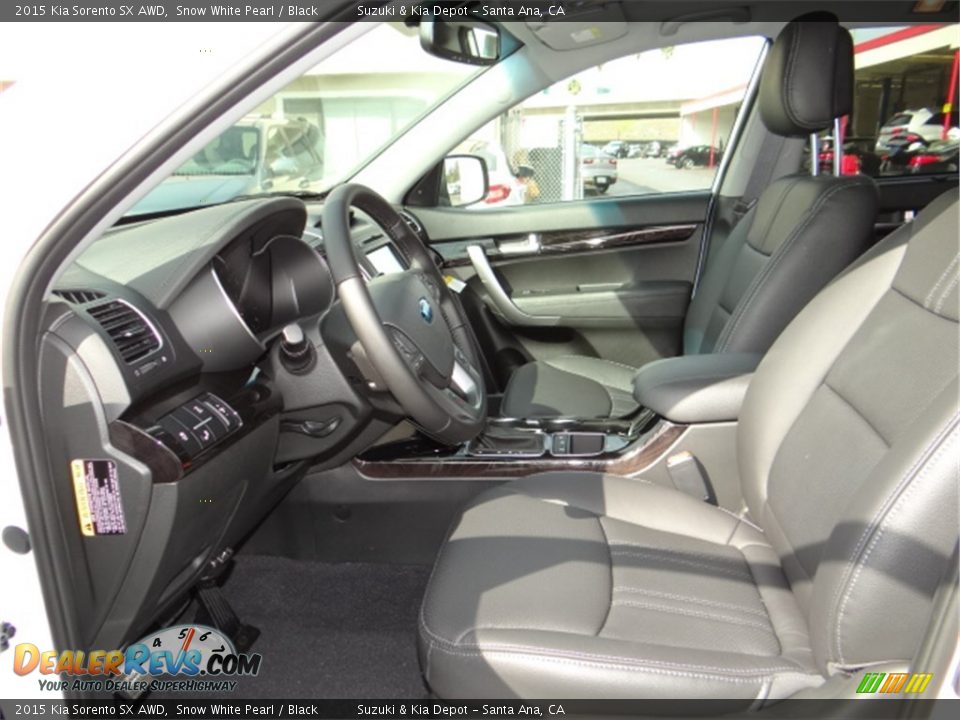 Black Interior - 2015 Kia Sorento SX AWD Photo #12