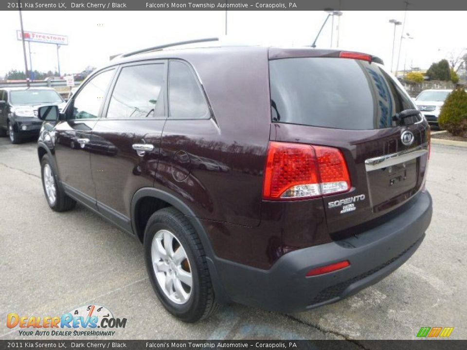 2011 Kia Sorento LX Dark Cherry / Black Photo #3
