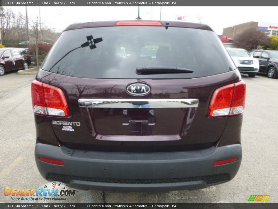 2011 Kia Sorento LX Dark Cherry / Black Photo #4