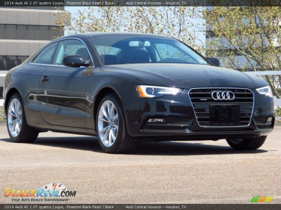 2014 Audi A5 2.0T quattro Coupe Phantom Black Pearl / Black Photo #1