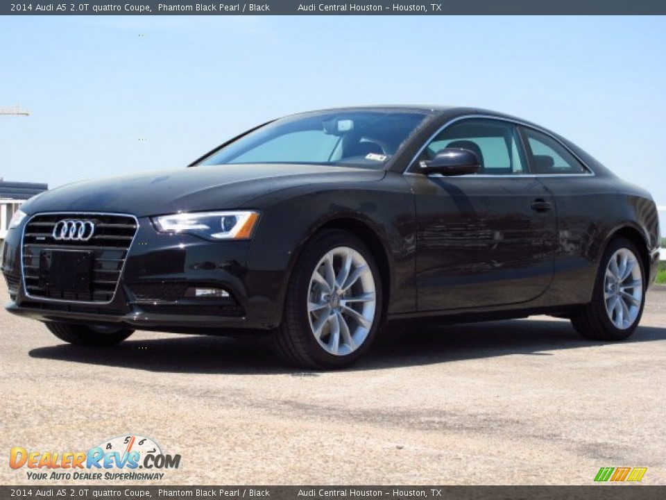 2014 Audi A5 2.0T quattro Coupe Phantom Black Pearl / Black Photo #5