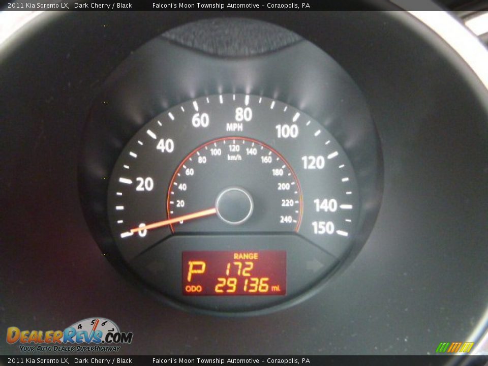 2011 Kia Sorento LX Dark Cherry / Black Photo #23