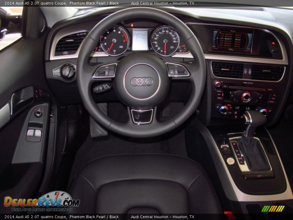 2014 Audi A5 2.0T quattro Coupe Phantom Black Pearl / Black Photo #13