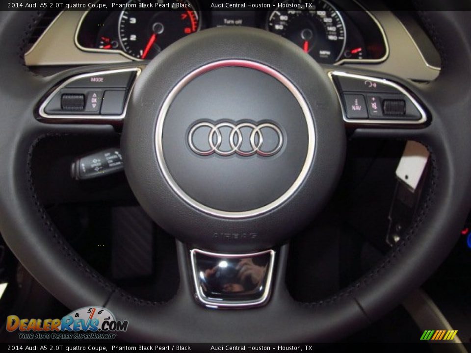 2014 Audi A5 2.0T quattro Coupe Phantom Black Pearl / Black Photo #17