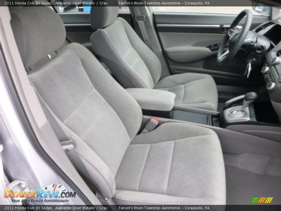 2011 Honda Civic EX Sedan Alabaster Silver Metallic / Gray Photo #10