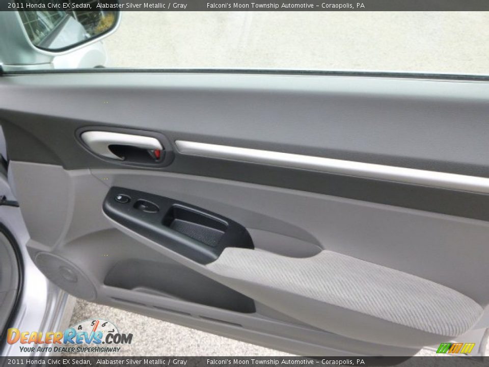 2011 Honda Civic EX Sedan Alabaster Silver Metallic / Gray Photo #12