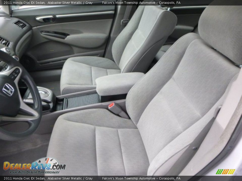 2011 Honda Civic EX Sedan Alabaster Silver Metallic / Gray Photo #15