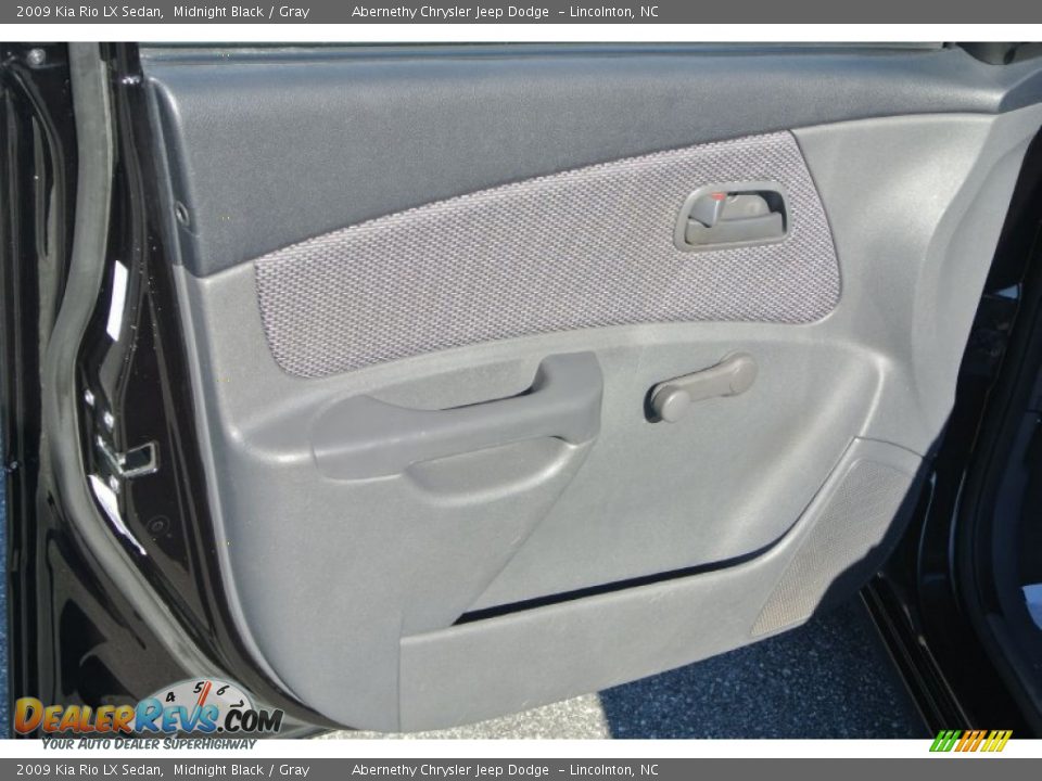 2009 Kia Rio LX Sedan Midnight Black / Gray Photo #10