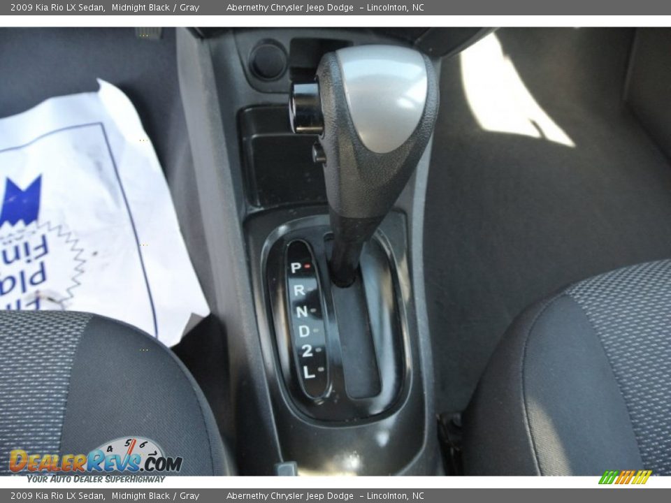 2009 Kia Rio LX Sedan Midnight Black / Gray Photo #11