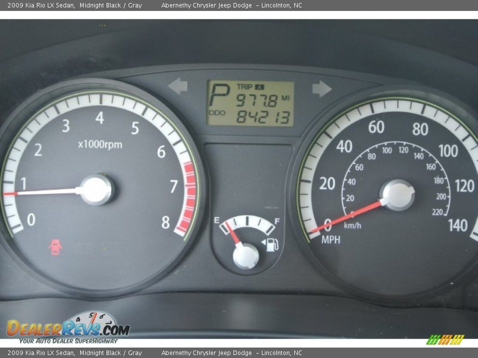 2009 Kia Rio LX Sedan Midnight Black / Gray Photo #15