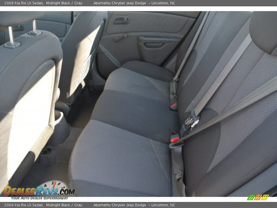 2009 Kia Rio LX Sedan Midnight Black / Gray Photo #17
