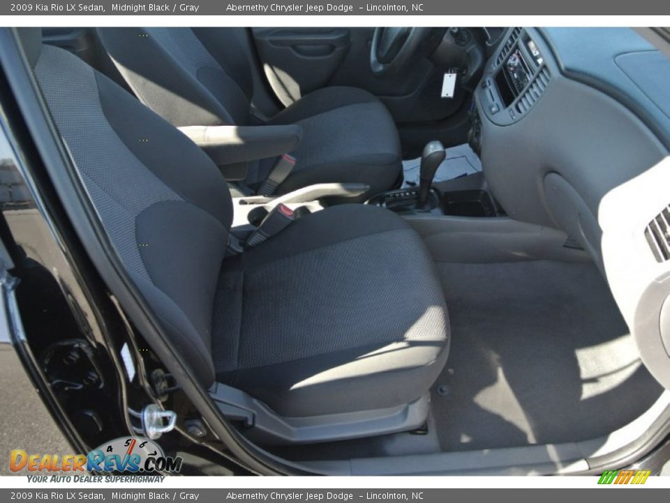 2009 Kia Rio LX Sedan Midnight Black / Gray Photo #19