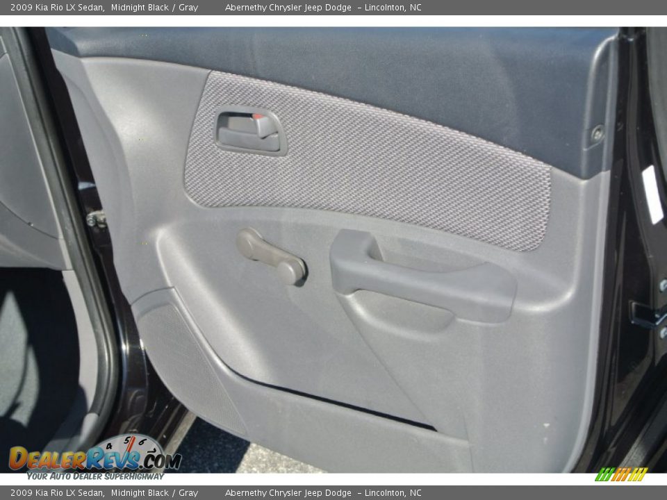 2009 Kia Rio LX Sedan Midnight Black / Gray Photo #20