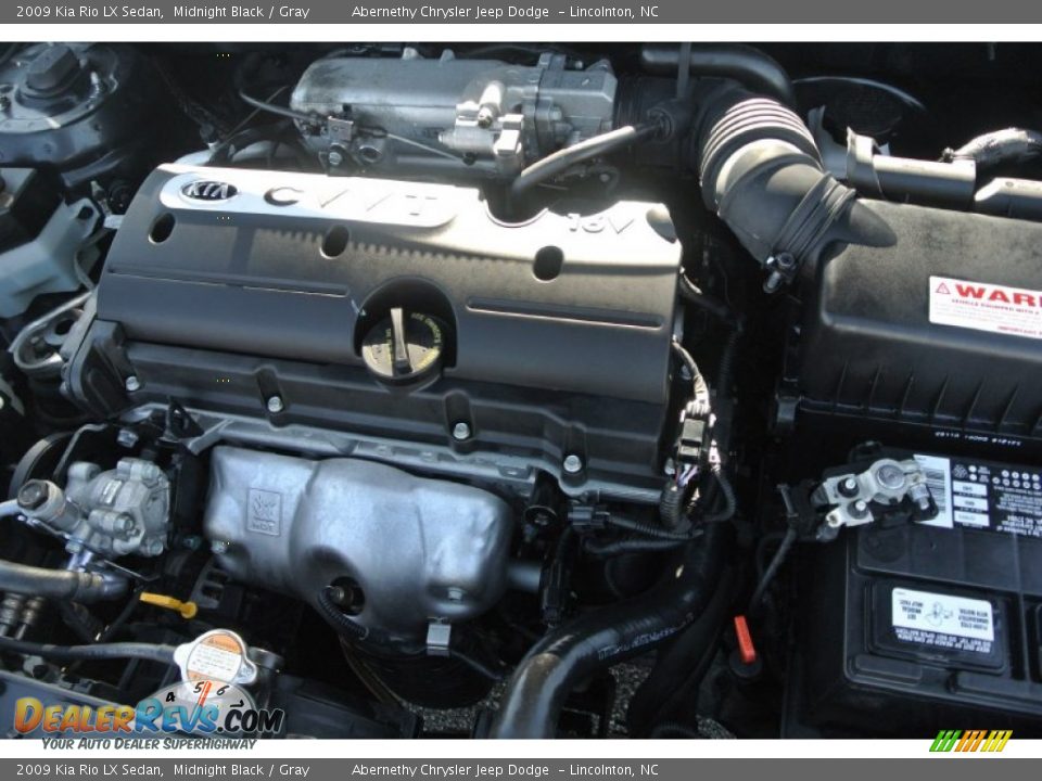 2009 Kia Rio LX Sedan Midnight Black / Gray Photo #22