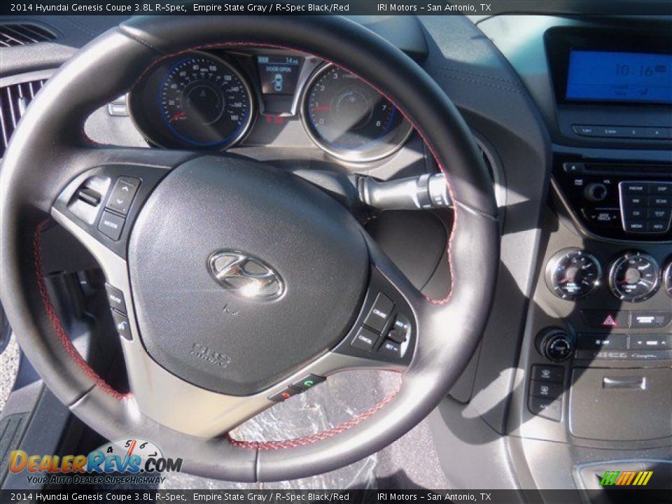 2014 Hyundai Genesis Coupe 3.8L R-Spec Empire State Gray / R-Spec Black/Red Photo #7
