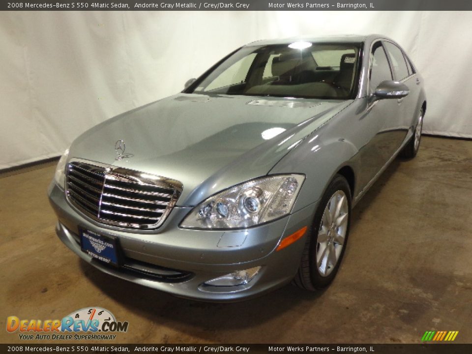 2008 Mercedes-Benz S 550 4Matic Sedan Andorite Gray Metallic / Grey/Dark Grey Photo #3