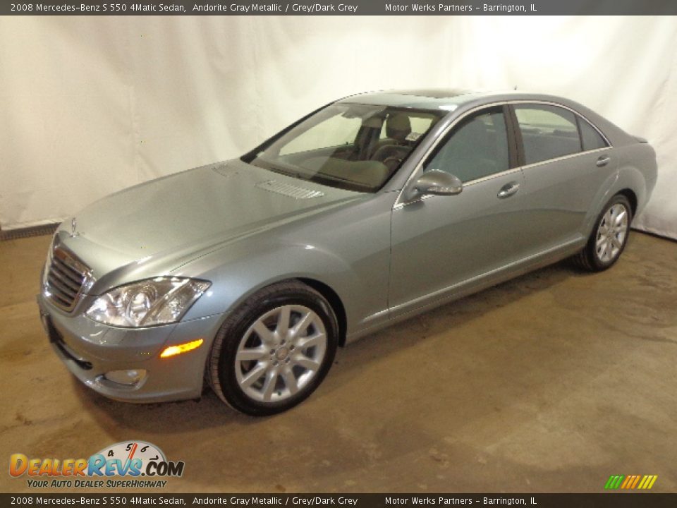 2008 Mercedes-Benz S 550 4Matic Sedan Andorite Gray Metallic / Grey/Dark Grey Photo #4