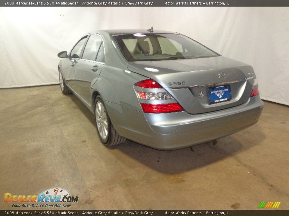 2008 Mercedes-Benz S 550 4Matic Sedan Andorite Gray Metallic / Grey/Dark Grey Photo #6