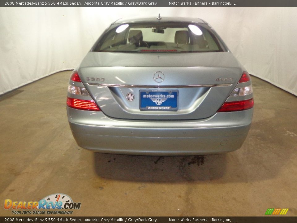2008 Mercedes-Benz S 550 4Matic Sedan Andorite Gray Metallic / Grey/Dark Grey Photo #7