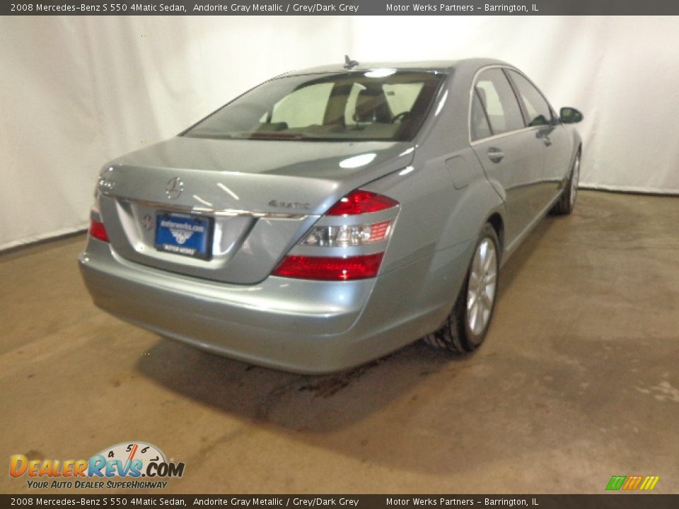 2008 Mercedes-Benz S 550 4Matic Sedan Andorite Gray Metallic / Grey/Dark Grey Photo #8