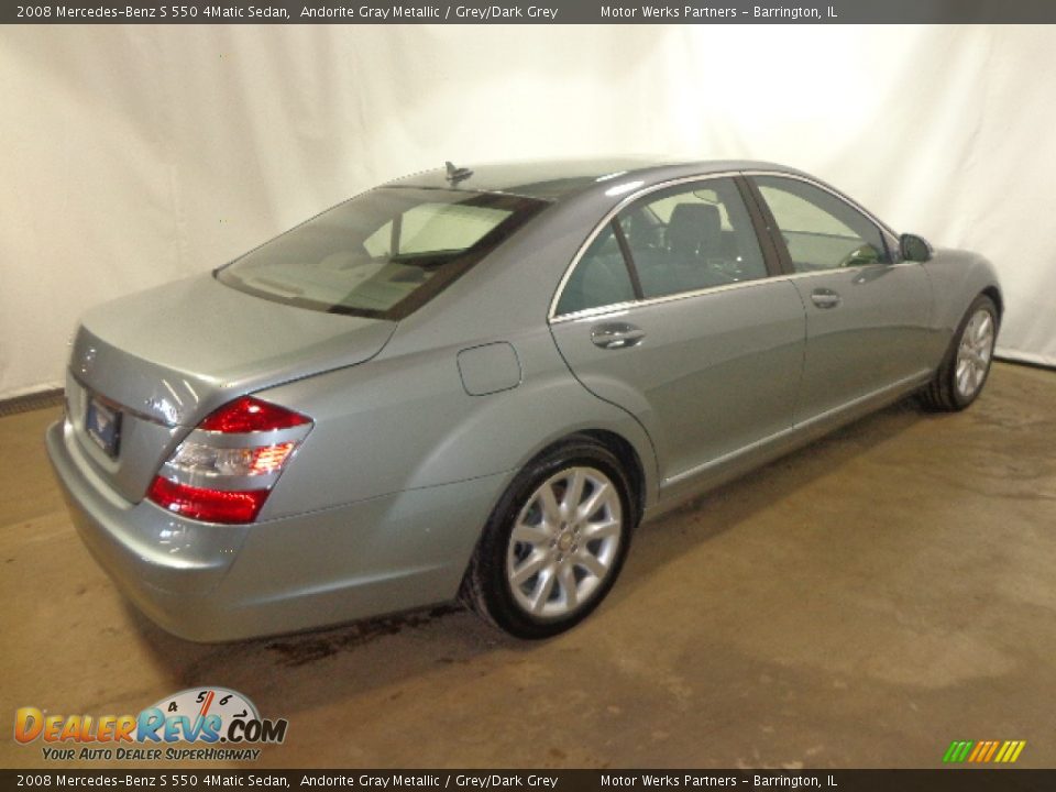 2008 Mercedes-Benz S 550 4Matic Sedan Andorite Gray Metallic / Grey/Dark Grey Photo #9