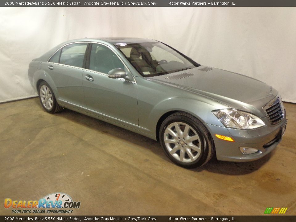 2008 Mercedes-Benz S 550 4Matic Sedan Andorite Gray Metallic / Grey/Dark Grey Photo #10