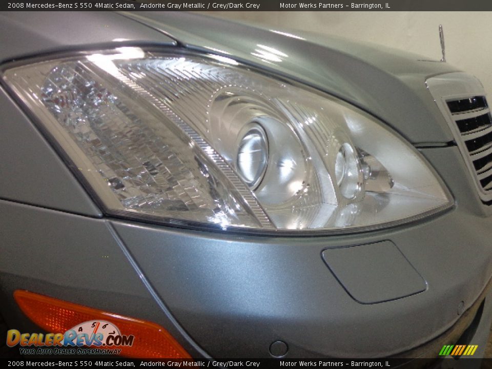 2008 Mercedes-Benz S 550 4Matic Sedan Andorite Gray Metallic / Grey/Dark Grey Photo #11