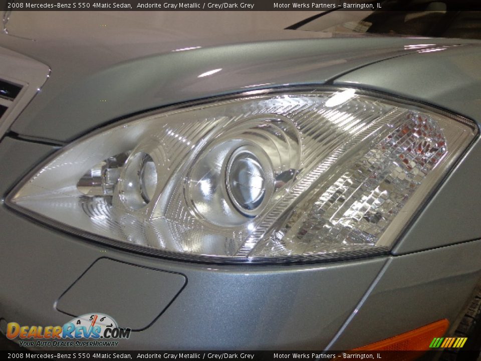 2008 Mercedes-Benz S 550 4Matic Sedan Andorite Gray Metallic / Grey/Dark Grey Photo #12