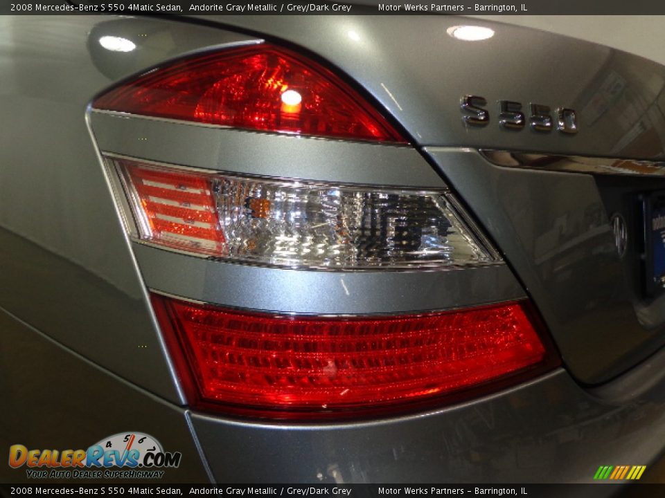 2008 Mercedes-Benz S 550 4Matic Sedan Andorite Gray Metallic / Grey/Dark Grey Photo #13
