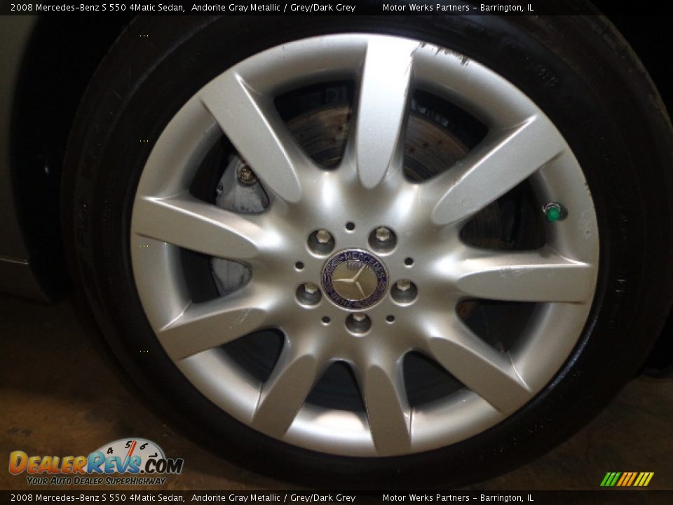 2008 Mercedes-Benz S 550 4Matic Sedan Andorite Gray Metallic / Grey/Dark Grey Photo #15