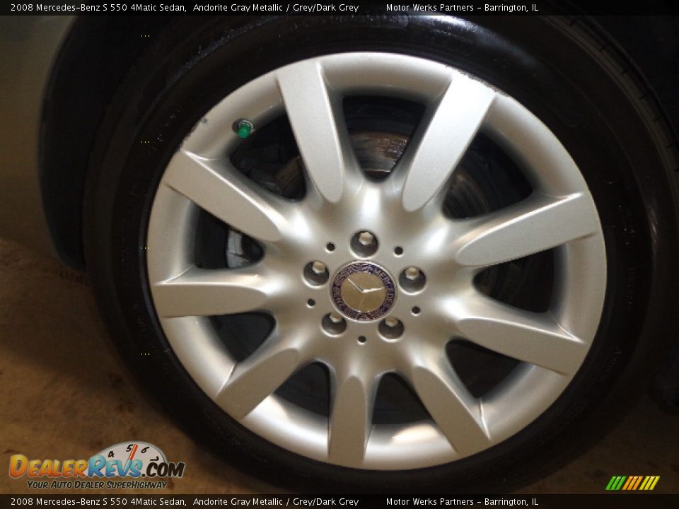 2008 Mercedes-Benz S 550 4Matic Sedan Andorite Gray Metallic / Grey/Dark Grey Photo #16