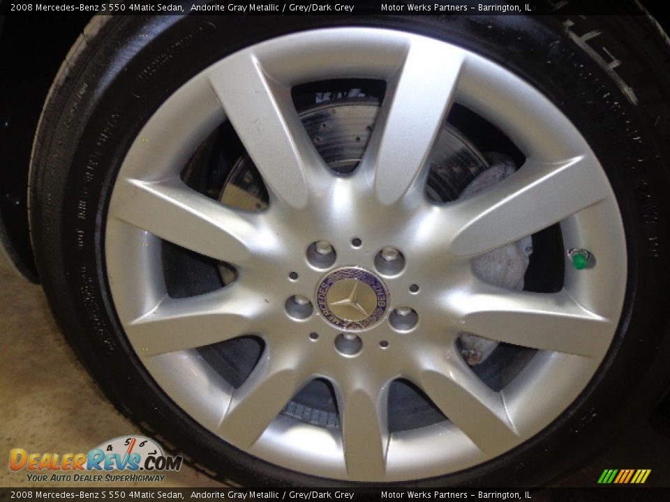 2008 Mercedes-Benz S 550 4Matic Sedan Andorite Gray Metallic / Grey/Dark Grey Photo #18