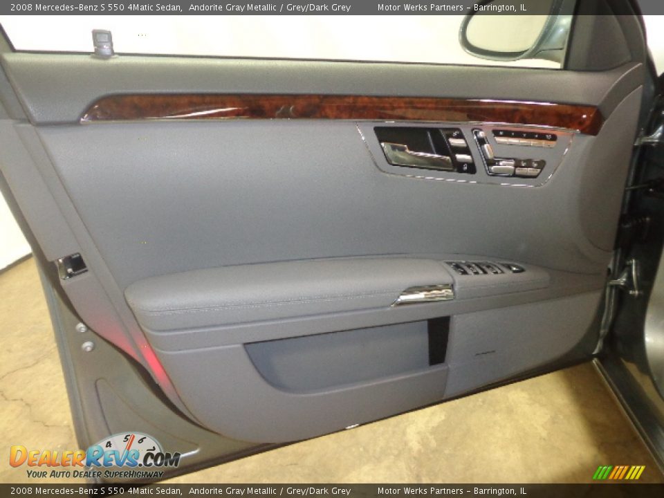 2008 Mercedes-Benz S 550 4Matic Sedan Andorite Gray Metallic / Grey/Dark Grey Photo #22