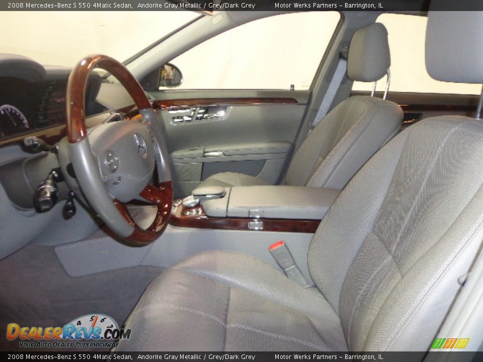 2008 Mercedes-Benz S 550 4Matic Sedan Andorite Gray Metallic / Grey/Dark Grey Photo #23