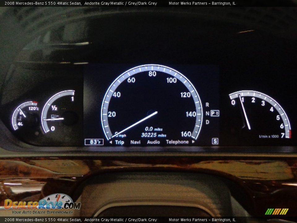 2008 Mercedes-Benz S 550 4Matic Sedan Andorite Gray Metallic / Grey/Dark Grey Photo #27