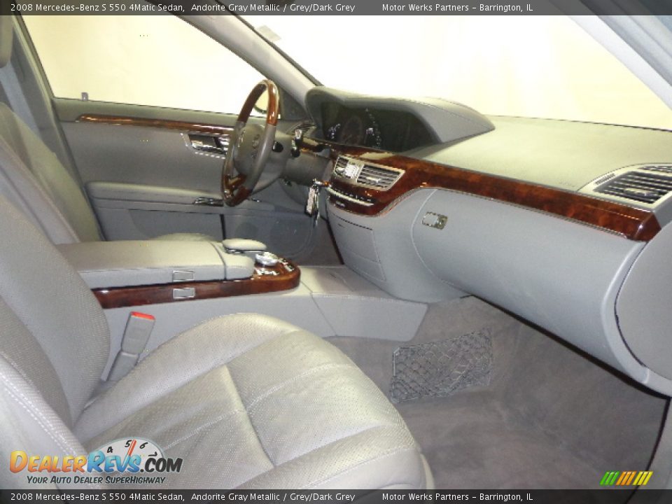 2008 Mercedes-Benz S 550 4Matic Sedan Andorite Gray Metallic / Grey/Dark Grey Photo #33