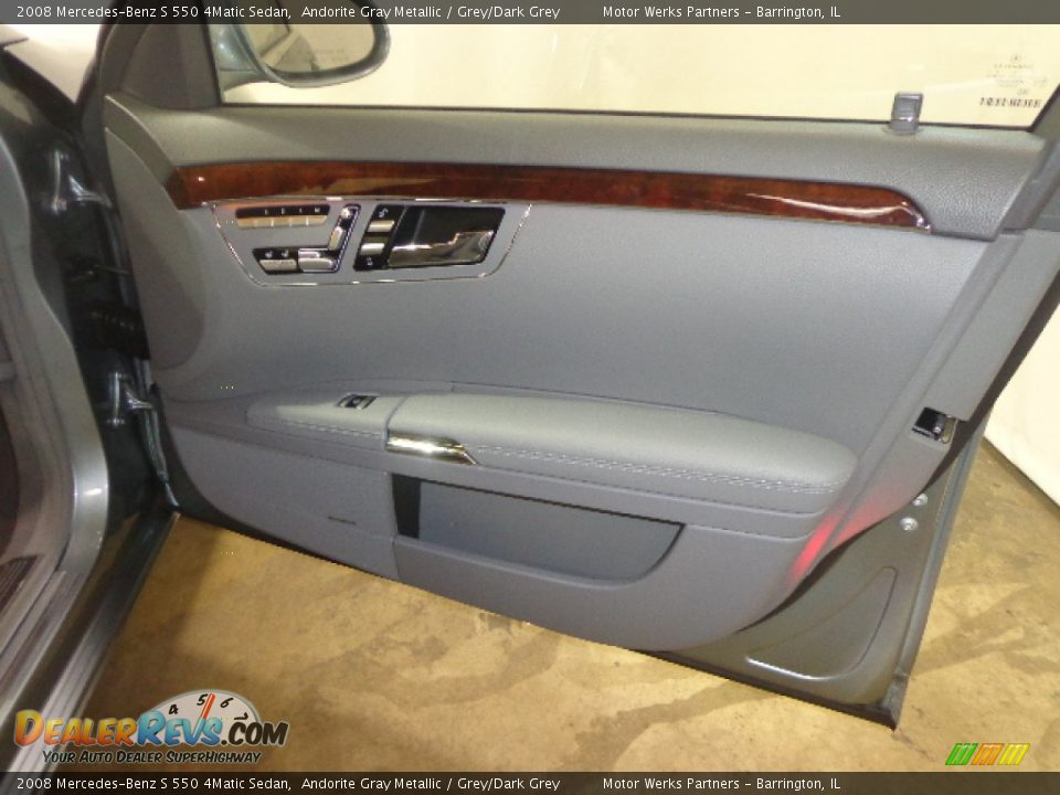 2008 Mercedes-Benz S 550 4Matic Sedan Andorite Gray Metallic / Grey/Dark Grey Photo #34