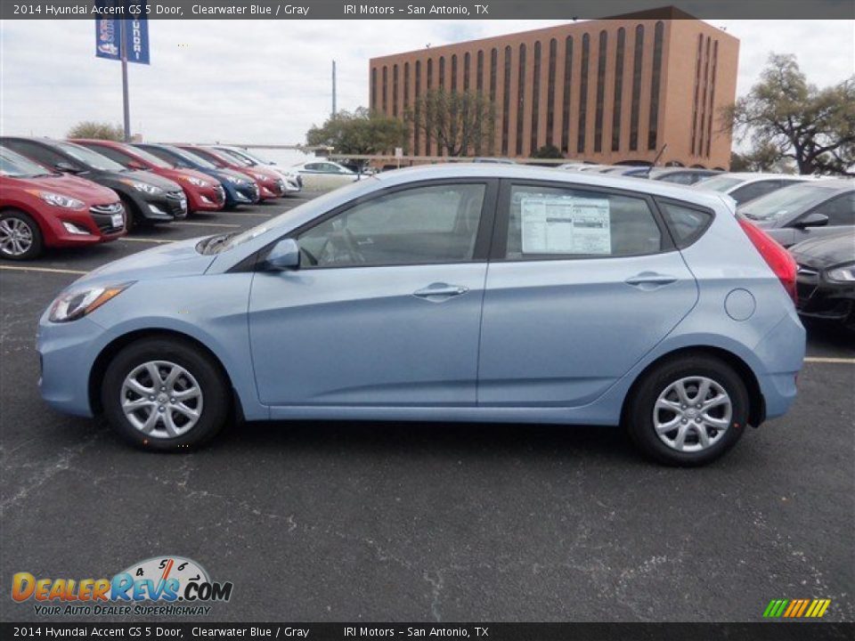 Clearwater Blue 2014 Hyundai Accent GS 5 Door Photo #3