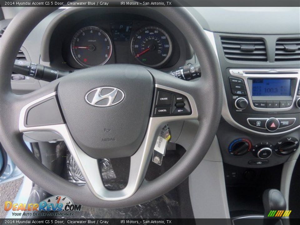 2014 Hyundai Accent GS 5 Door Steering Wheel Photo #7