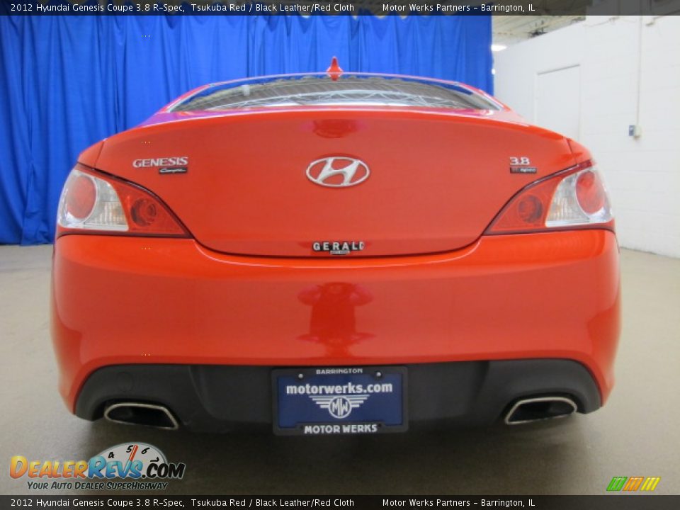 2012 Hyundai Genesis Coupe 3.8 R-Spec Tsukuba Red / Black Leather/Red Cloth Photo #8
