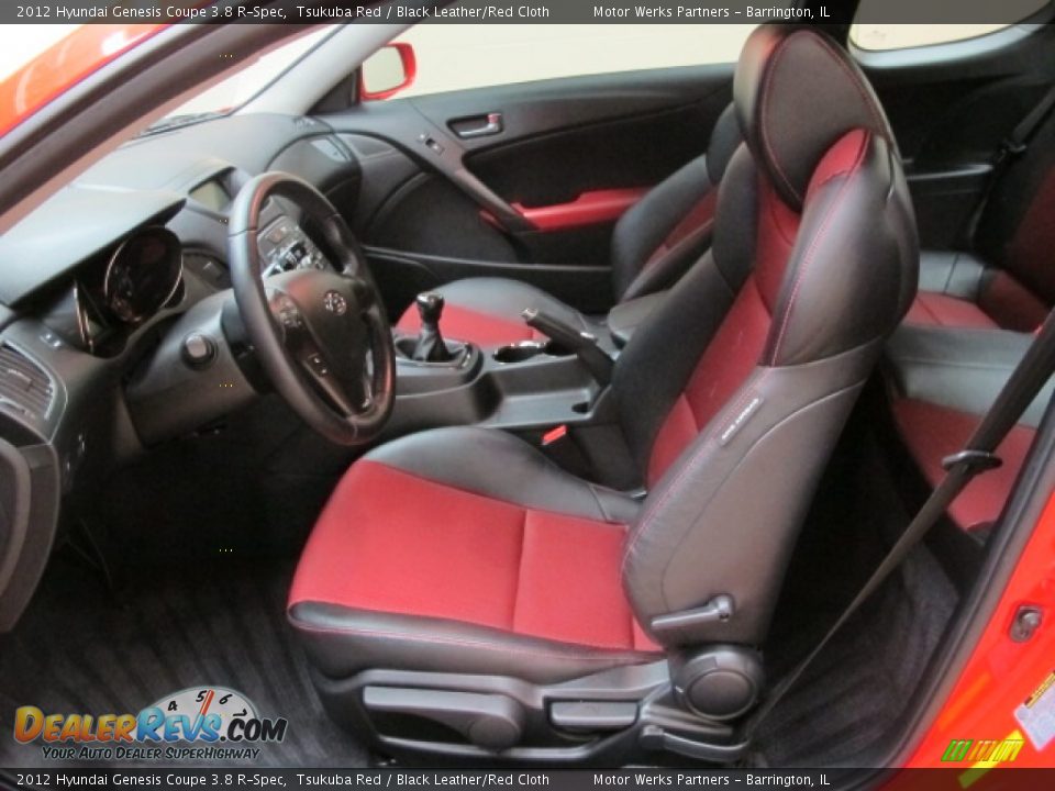 2012 Hyundai Genesis Coupe 3.8 R-Spec Tsukuba Red / Black Leather/Red Cloth Photo #17