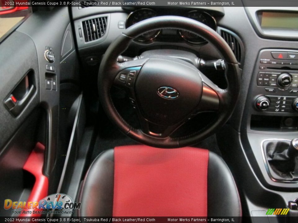 2012 Hyundai Genesis Coupe 3.8 R-Spec Tsukuba Red / Black Leather/Red Cloth Photo #23