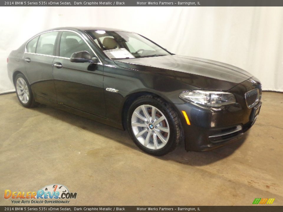 2014 BMW 5 Series 535i xDrive Sedan Dark Graphite Metallic / Black Photo #1